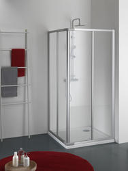 ADRIA Box doccia Angolare scorrevole finitura bianco 80 cm trasparente (misura 70/80-70/80 h.185) - Bagno Italiano