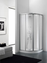 CORIAM Box doccia Circolare scorrevole finitura argento satinato 80 cm trasparente (misura 78/80-78/80 h.185 raggio 55) - Bagno Italiano