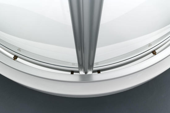GULLIVER Box doccia Circolare scorrevole finitura bianco 80 cm acrilico (misura 78/80-78/80 h.185 raggio 55) - Bagno Italiano