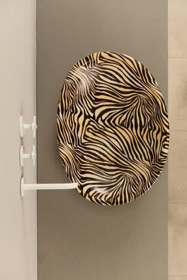 BIKO lavabo d'appoggio zebra arancio - Bagno Italiano