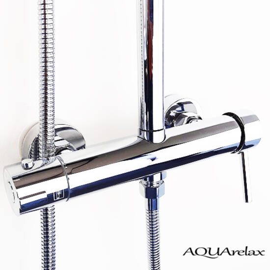 Set colonna doccia saliscendi marca AQUArelax modello Isla R m-mix. - Bagno Italiano
