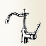 NEW VINTAGE 6155 miscelatore per bidet con canna girevole - Bagno Italiano