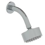 Soffioncino rotondo diam. 90mm completo di braccio in acciaio inox - Bagno Italiano