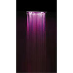 TOP COLOURS soffione cromoterapia da incasso in acciaio inox. Quadrato 400x400 con pulsantiera - Bagno Italiano