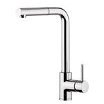 HI-TECH rubinetto miscelatore lavello cucina con doccino in abs cromato - Bagno Italiano