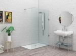 SYSTEM GLASS SG2 Parete doccia fissa per Box Doccia cm 138 finitura cromo, trasparente 6 mm (misura 138 h.200) - Bagno Italiano