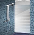 GEMMA H pannello doccia in alluminio anodizzato e abs attacco acqua alto - Bagno Italiano