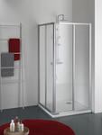 ADRIA Box doccia Angolare scorrevole finitura bianco 70-90 cm acrilico (misura 62/72-80/90 h.185) - Bagno Italiano