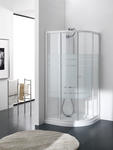 TAKO Box doccia Circolare scorrevole finitura bianco 80 cm trasparente (misura 78/80-78/90 h.185) - Bagno Italiano