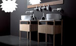 UKIYO-E Lavabo da appoggio tondo 42 + piano in ceramica - Bagno Italiano