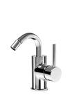 HEOS Miscelatore per bidet con canna alta girevole e scarico finitura nickel spazzolato - Bagno Italiano
