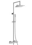 WELLNESS Colonna doccia in ottone con soffione in acciaio inox e miscelatore termostatico - Bagno Italiano