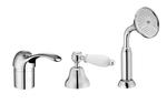 ROYAL Batteria monocomando bordo vasca con deviatore e doccetta - Bagno Italiano
