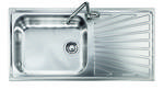 VINTAGE - INCASSO STANDARD E BORDO 8 mm lavello in acciaio inox ad una vasca grande più scolapiatti - Bagno Italiano