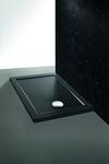 LOW ARDESIA piatto doccia acrilico rettangolare 160x70 con piletta finitura antracite - Bagno Italiano