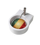 TURN lavabo d'appoggio bianco + piastra Italia - Bagno Italiano