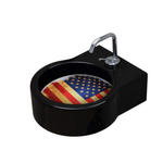 TURN lavabo d'appoggio nero + piastra Stati Uniti D'America - Bagno Italiano
