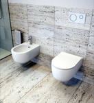 MILADY vaso sospeso "rimless" + coprivaso - Bagno Italiano