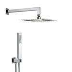 STEEL QUADRO kit soffione in acciaio inox con presa acqua e doccia - Bagno Italiano