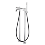 TONDì Monocomando vasca con colonne a pavimento flessibile Silitech e doccia in ABS - Bagno Italiano