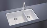 AM86.20ST Elegance Lavandino cucina a due vasche finitura ultrametal 14 concrete SOTTO-TOP - Bagno Italiano