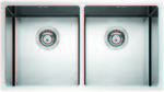 MAKI R lavello in acciaio inox a due vasche - Bagno Italiano