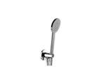 Kit doccia composto da presa acqua minimal con supporto fisso in ottone, flessibile cm.150 e doccetta anticalcare , monogetto in abs. finitura cromo  - Bagno Italiano