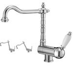  Monocomando lavello sottofinestra finitura bronzato con leva bianca - Bagno Italiano