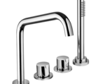 ARKA miscelatore bordo vasca 4 fori con kit doccia finitura cromo  - Bagno Italiano