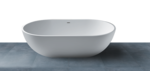SOLID SURFACE - CORIAN OVAL  Vasca free standing  cm 170 colore bianco  - Bagno Italiano