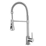 miscelatore lavello con doccia estraibile in acciaio inox finitura satinato - Bagno Italiano
