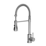 miscelatore lavello con doccia estraibile in acciaio inox finitura satinato - Bagno Italiano