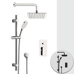 TIARA set doccia completo finitura cromo  SOFFIONE CM 20X20 - Bagno Italiano