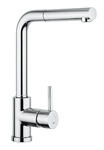 VEMIXEXTL miscelatore monocomando con doccia estraibile finitura cromo/microultragranit 98 bianco - Bagno Italiano
