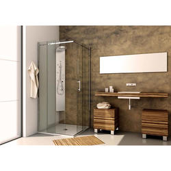 QUBO Box doccia Angolare cm 80 finitura cromo lucido (misura 77/79-77/79 h.195) - Bagno Italiano