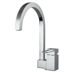 QUADRA MQLB100P rubinetto monocomando lavabo bocca a P alta con scarico click-clack 11/4 - Bagno Italiano