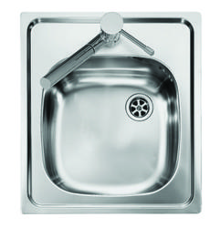 VINTAGE lavello in acciaio inox ad una vasca LISP504410S60 - Bagno Italiano