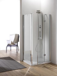 ARTIKA DOOR Porta battente finitura argento satinato 70 cm trasparente (misura 68/73 h.185) - Bagno Italiano