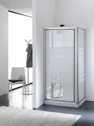 SAIL Porta battente finitura bianco 70 cm trasparente (misura 67/72 h.185) - Bagno Italiano