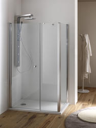 SIRIO DOOR Porta battente finitura bianco 125 cm trasparente (misura 120/125 h.195) - Bagno Italiano