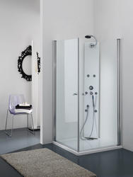 STAR Box doccia Angolare a battente finitura bianco 90 cm trasparente (misura 88/90-88/90 h.195) - Bagno Italiano