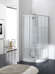 TAKO Box doccia Circolare scorrevole finitura bianco 80 cm trasparente (misura 78/80-78/90 h.185) - Bagno Italiano