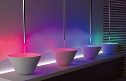 SUVI miscelatore da soffitto 166 cm + dispositivo color - Bagno Italiano