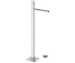 CUBE WATERFALL monocomando lavabo da pavimento con bocca a cascata - Bagno Italiano