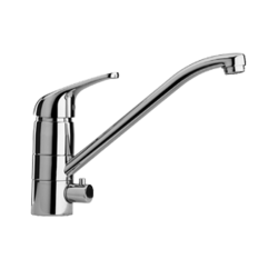 CRETA 100 42.5433V rubinetto monocomando monoforo lavello con bocca tubo a 3 acque - Bagno Italiano