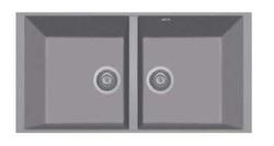 ELEGANCE 86.20ST Lavandino cucina a due vasche installazione sotto-top - Bagno Italiano