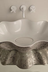 SEASTAR lavabo d'appoggio unique white&platinum - Bagno Italiano