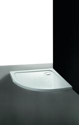 LOW piatto doccia acrilico angolare semicircolare 90x90 con piletta finitura bianco - Bagno Italiano