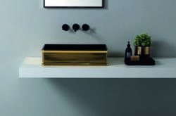 CHARME lavabo d'appoggio black&gold - Bagno Italiano