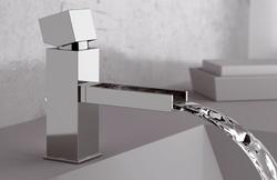 CUBE WATERFALL monocomando lavabo con bocca a cascata - Bagno Italiano